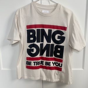 Anine Bing Cream Graphic Tee